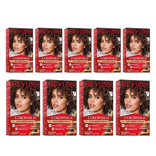 Revlon ColorSilk Hair Color [43] Medium Golden Brown 1 ea (Pack of 9) Beauty & Personal Care REVLON