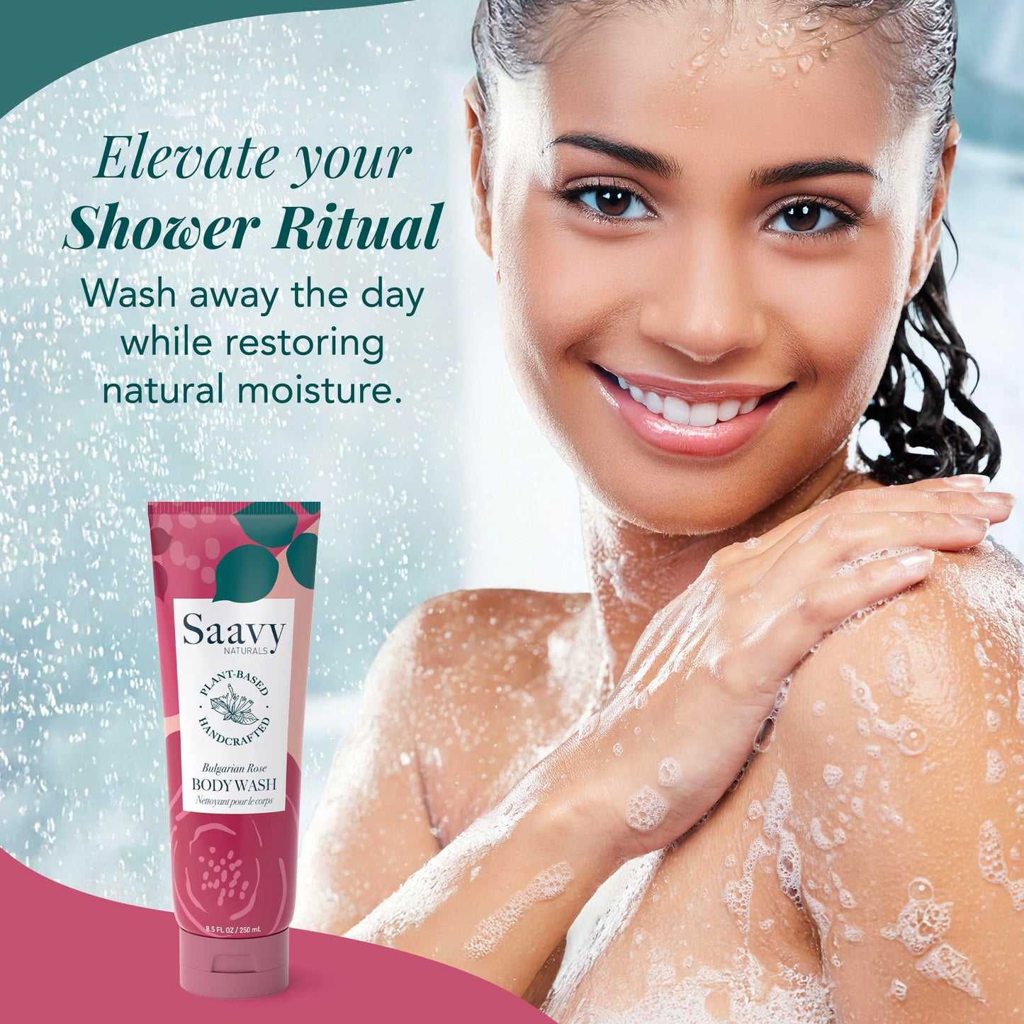 Saavy Naturals Moisturizing Body Wash for Sensitive Skin- Plant-Based & Pure with Coconut Oil, Shea Butter & Aloe Vera - Paraben-Free, Cruelty-Free Beauty & Personal Care Saavy Naturals