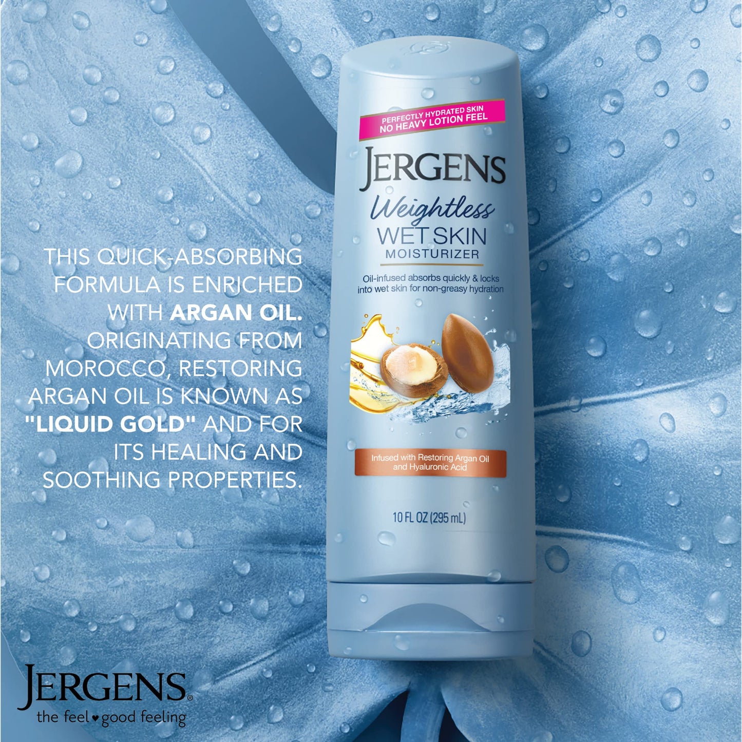 Jergens Wet Skin Body Moisturizer with Restoring Argan Oil, 10 Ounces Beauty & Personal Care Jergens