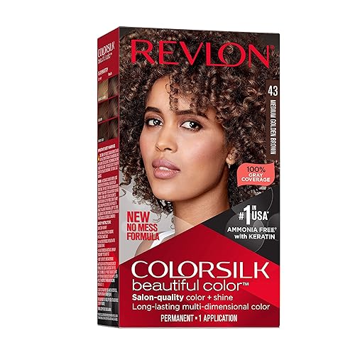 Revlon Colorsilk Beautiful Color Permanent Hair Color, Long-Lasting High-Definition Color, Shine & Silky Softness with 100% Gray Coverage, Ammonia Beauty & Personal Care REVLON