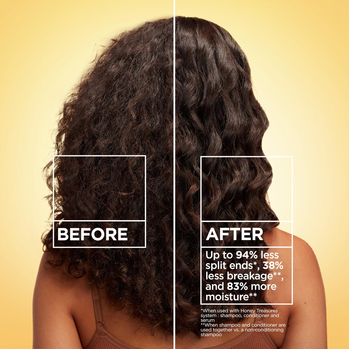 Garnier Whole Blends Honey Treasures Repairing Conditioner, for Dry, Damaged Hair, 22 Fl Oz, 2 Count (Packaging May Vary)