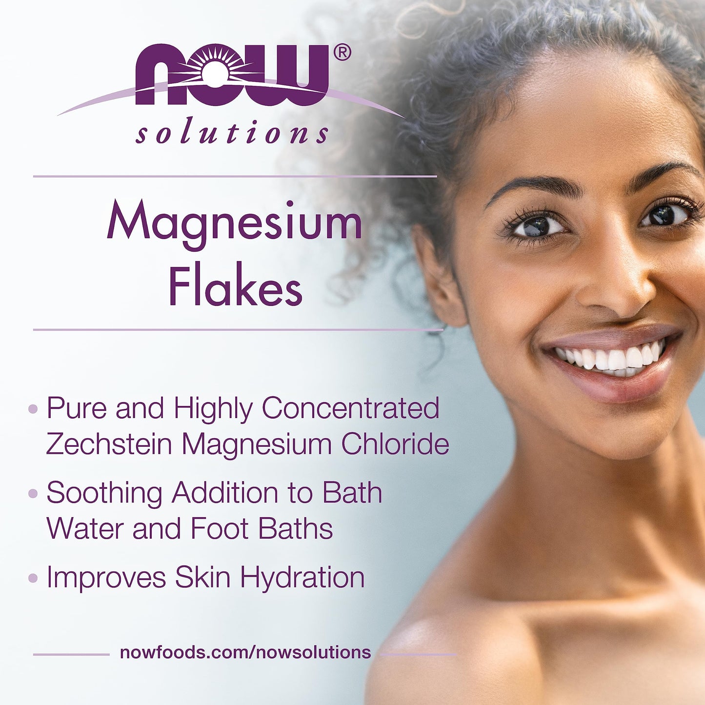 Now Solutions, Magnesium Flakes, Pure, from the Ancient Seabed, Highly Concentrated, 26.5-Ounce Beauty and Personal Care NOW Foods