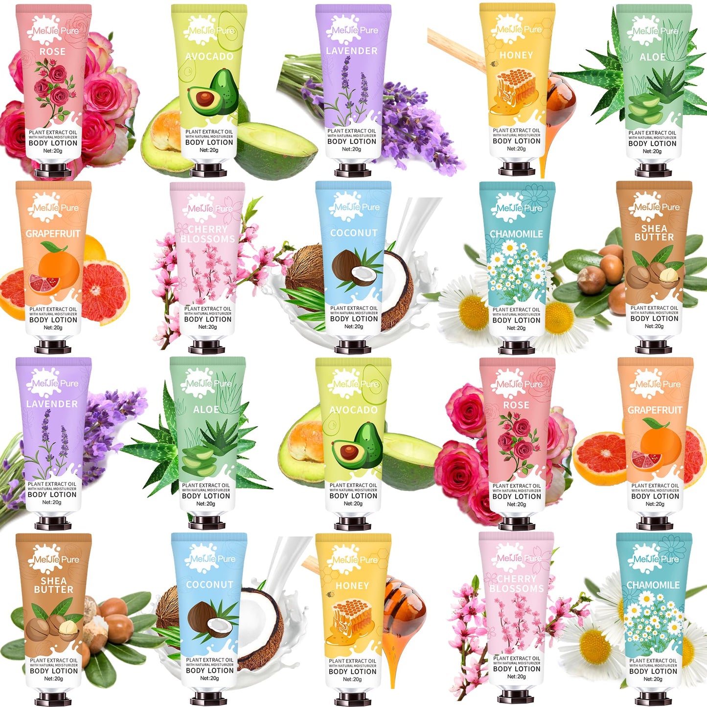 20 Pack Lotion for Women, Body Lotion for Dry Skin,Easter Basket Stuffers Girls,Gifts for Women,Teacher Gifts,Travel Size Lotion, Natural Fragrance Beauty & Personal Care DBEAUTYM