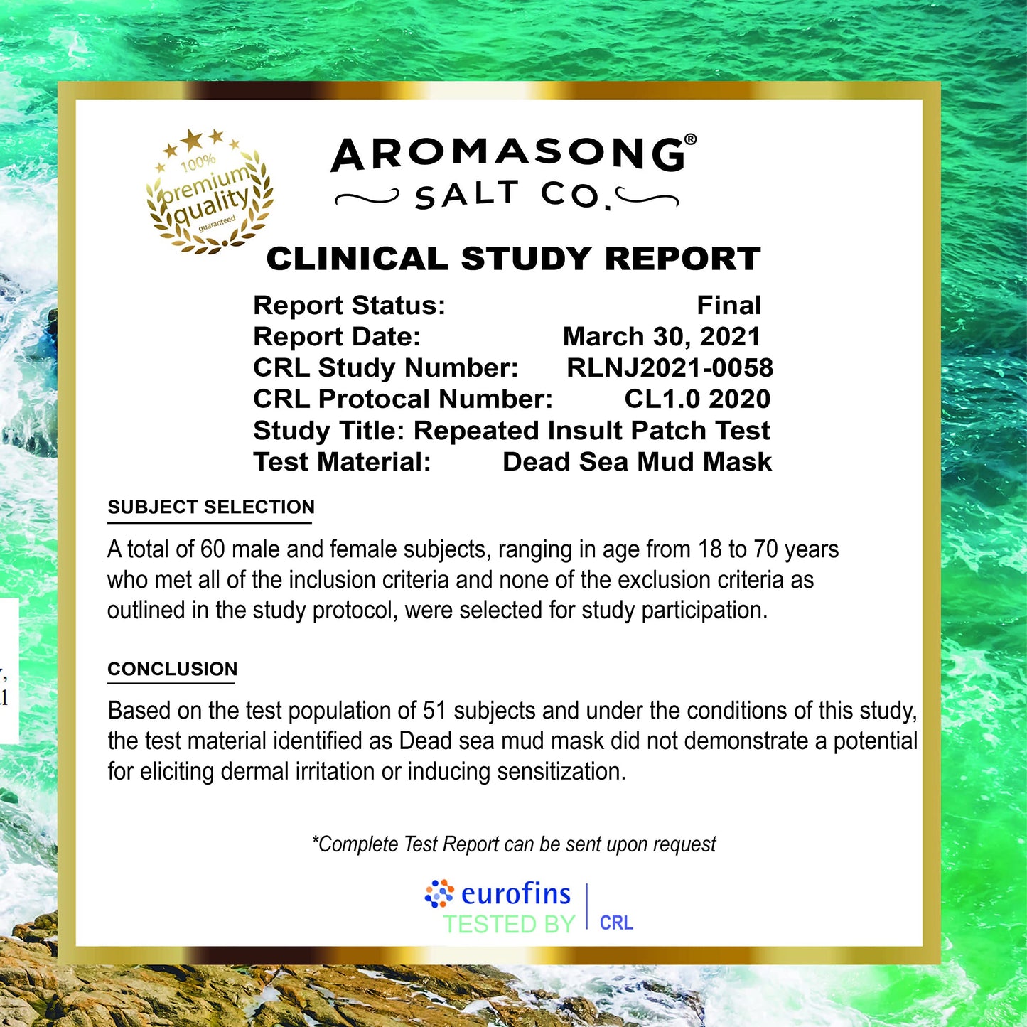 Aromasong 100% Pure Dead Sea Mud Mask - 5 Minute Mask - No Ingredients Added - for Face & Skincare - Blackhead Remover - Anti-aging - Pore Minimizer Beauty & Personal Care Aromasong