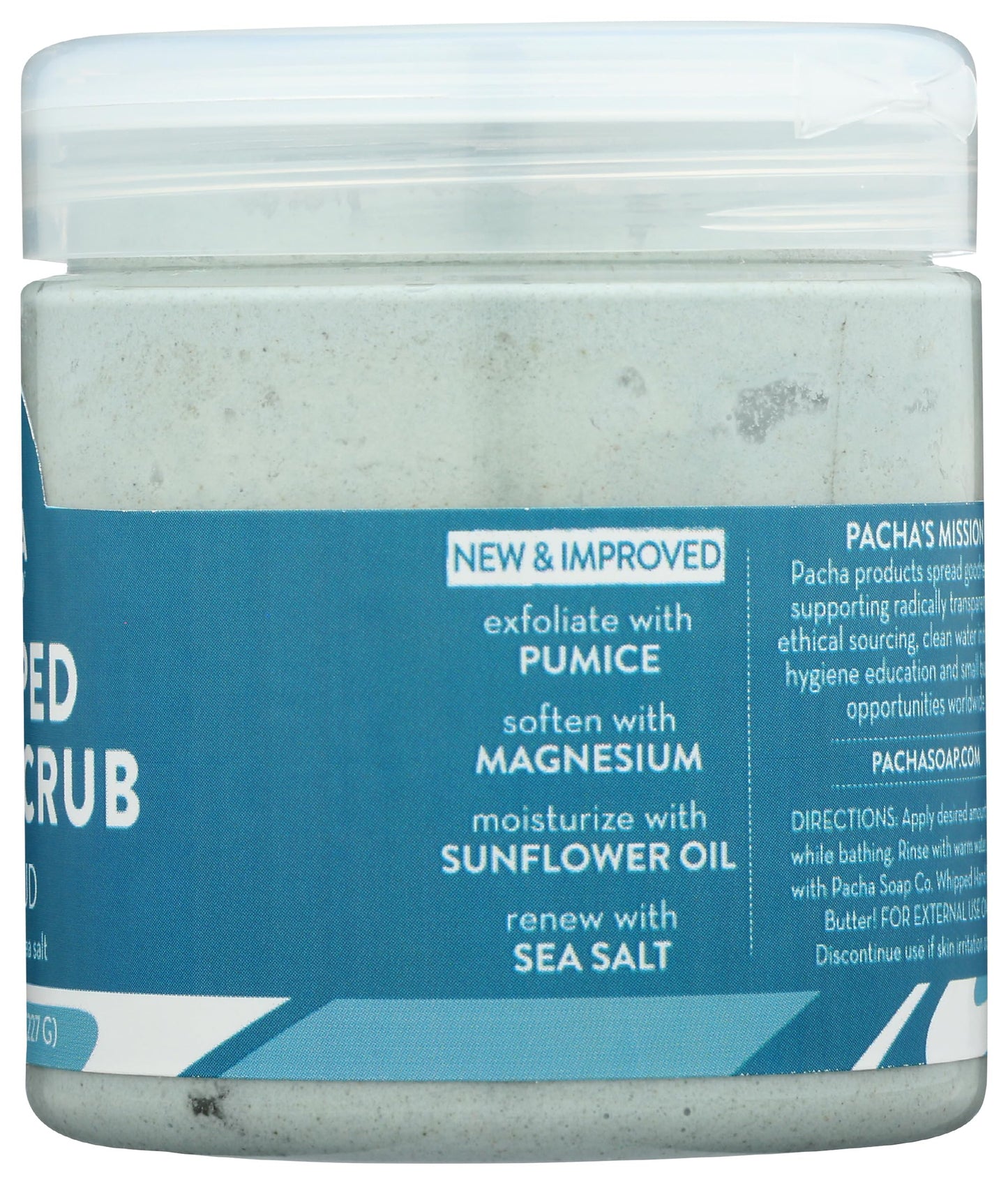 PACHA SOAP Sea Mud Whipped Soap Scrub, 8 OZ Beauty & Personal Care Pacha Soap Co