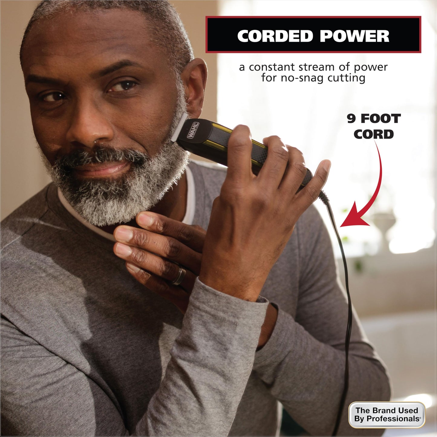 Wahl Edge Pro Bump Free Corded Beard Trimmer for Men Touch Up Trimmer & Grooming Detailer Kit - Perfect for Edging Beards, Mustaches, Hair, & Stubble Beauty and Personal Care Wahl