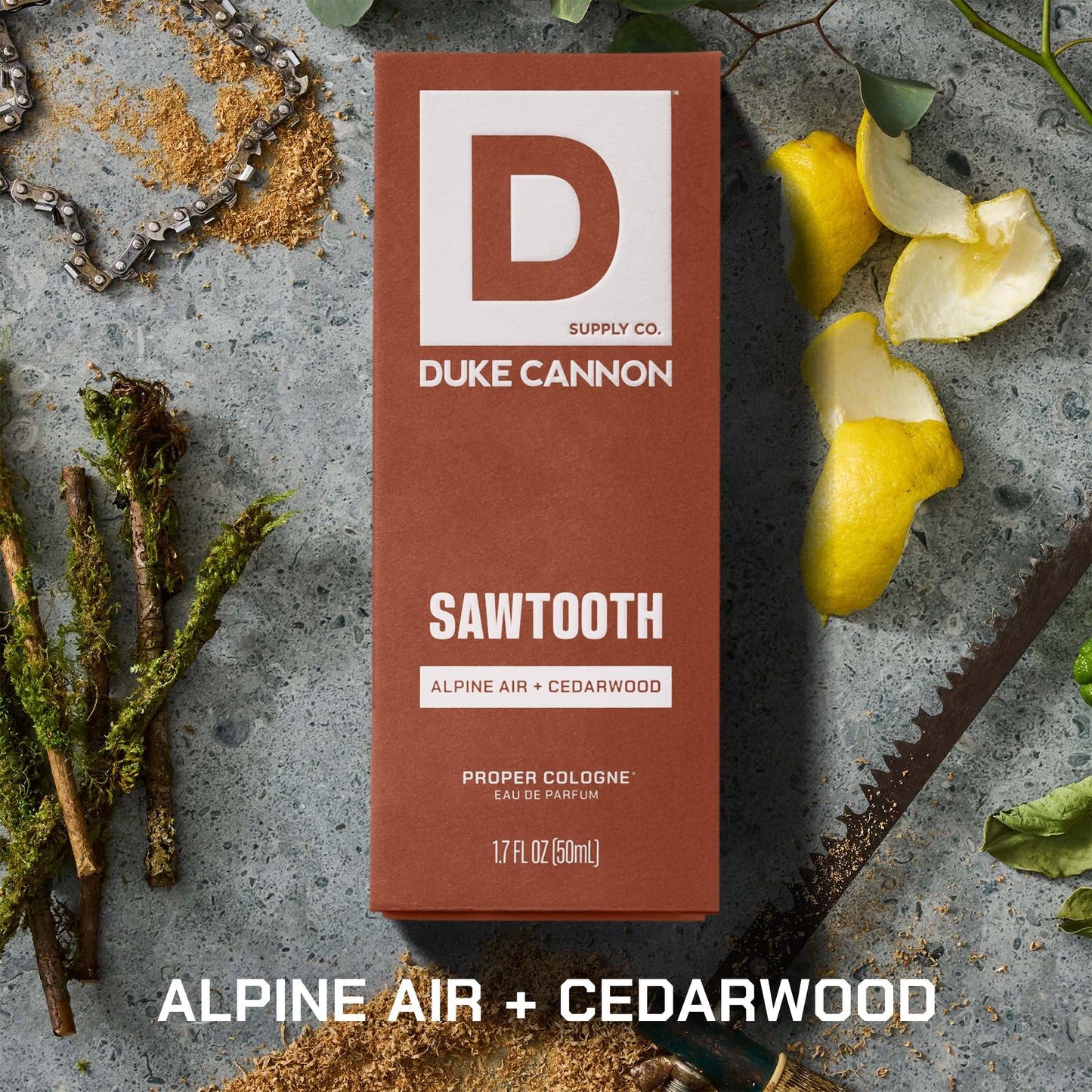 Duke Cannon Proper Cologne Sawtooth | Men's Eau de Parfum | Alpine Air and Cedarwood | Fresh, Woodsy, Long-Lasting Scent | 1.7 fl oz Beauty & Personal Care Duke Cannon Supply Co.