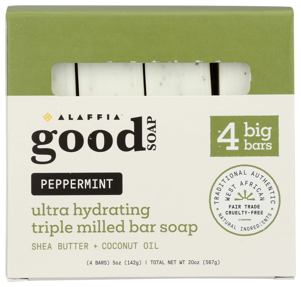 Alaffia, Good Soap Peppermint Value Pack 4 Count, 5 Ounce Beauty & Personal Care Alaffia