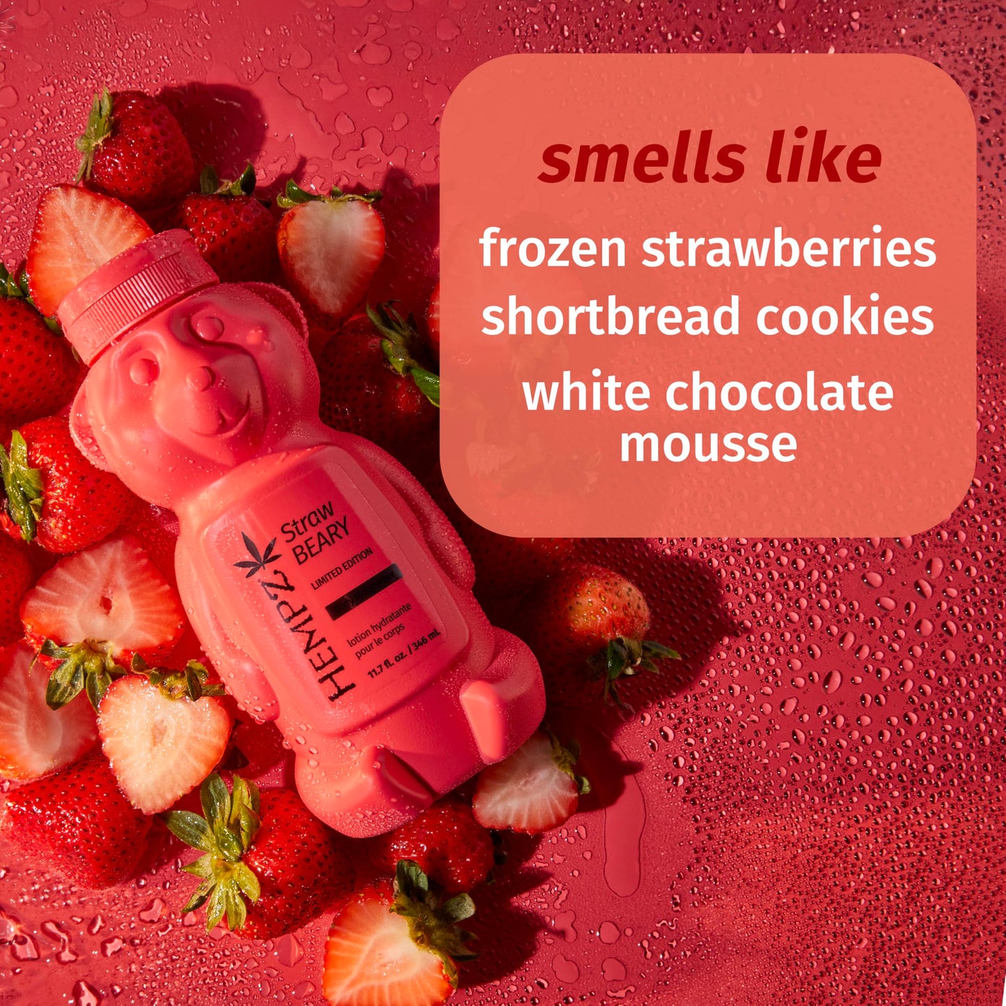 Hempz Limited Edition Strawbeary Body Moisturizer, Hydrating and Nourishing Lotion, Cute Fall Bear, Giftable for Women and Teens, 11.7 oz. Beauty & Personal Care Hempz