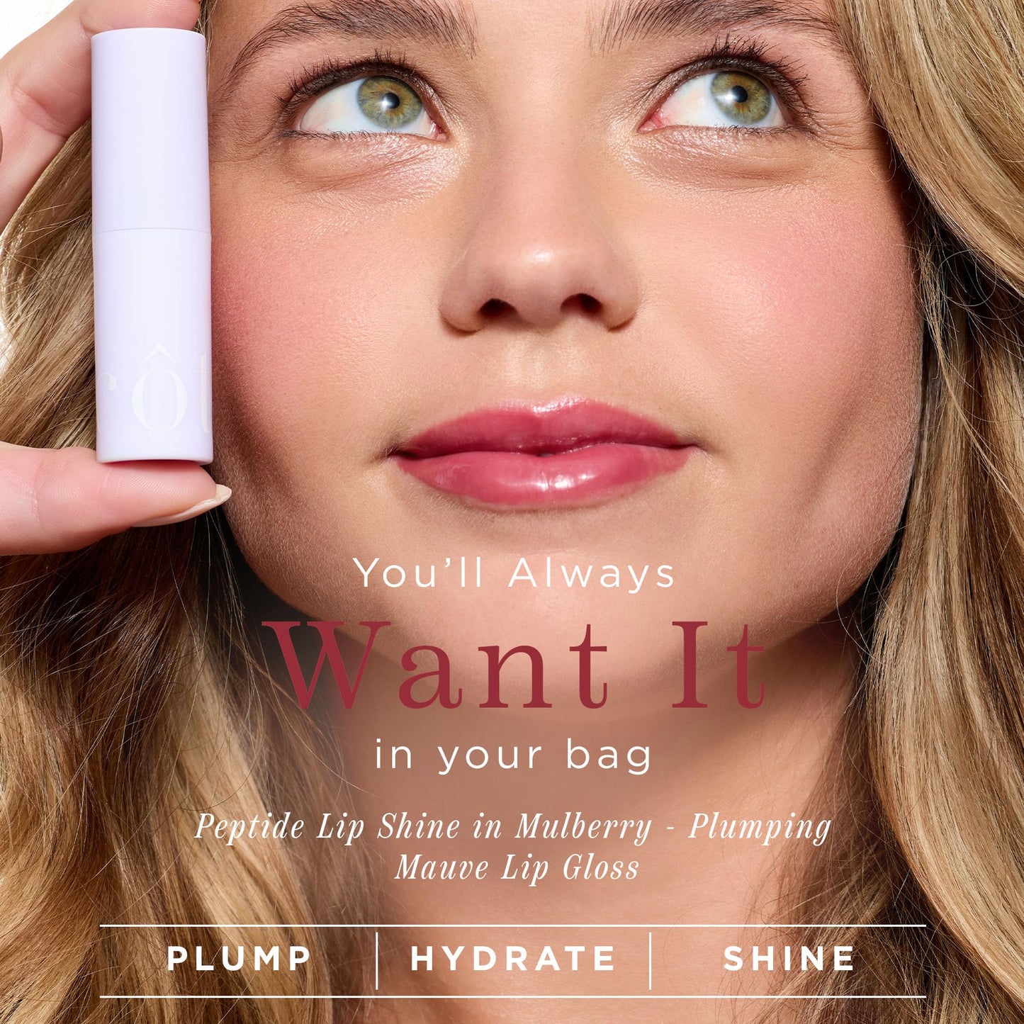 Cote Beauty's Mulberry Peptide Lip Shine, Ultra Hydrating & Long-Lasting Mauve Plumping Lip Gloss for Women with Hyaluronic Acid, Shea Butter & Jojoba Beauty & Personal Care Cote Shop