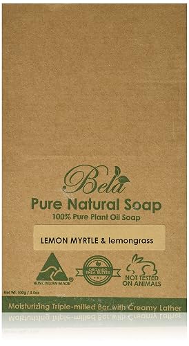 Bela Natural Soap Bars, Lemon Myrtle with Lemongrass, 3.5 Ounce Beauty & Personal Care BELA