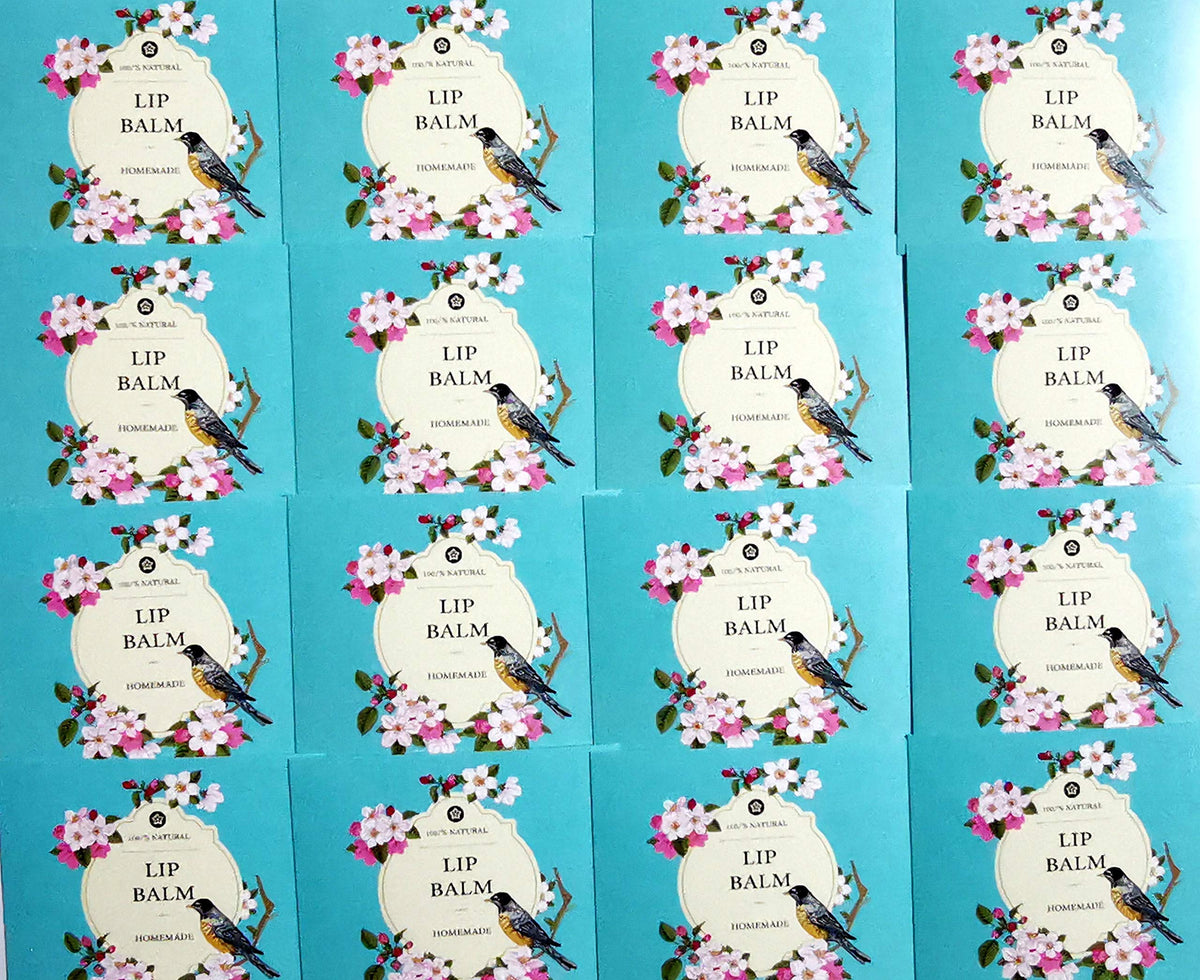 ZZYBIA Homemade Skincare Products Adhesive Labels Stickers for Lip Balm Container Tubes 20pcs (Miami Blue) Beauty & Personal Care ZZYBIA