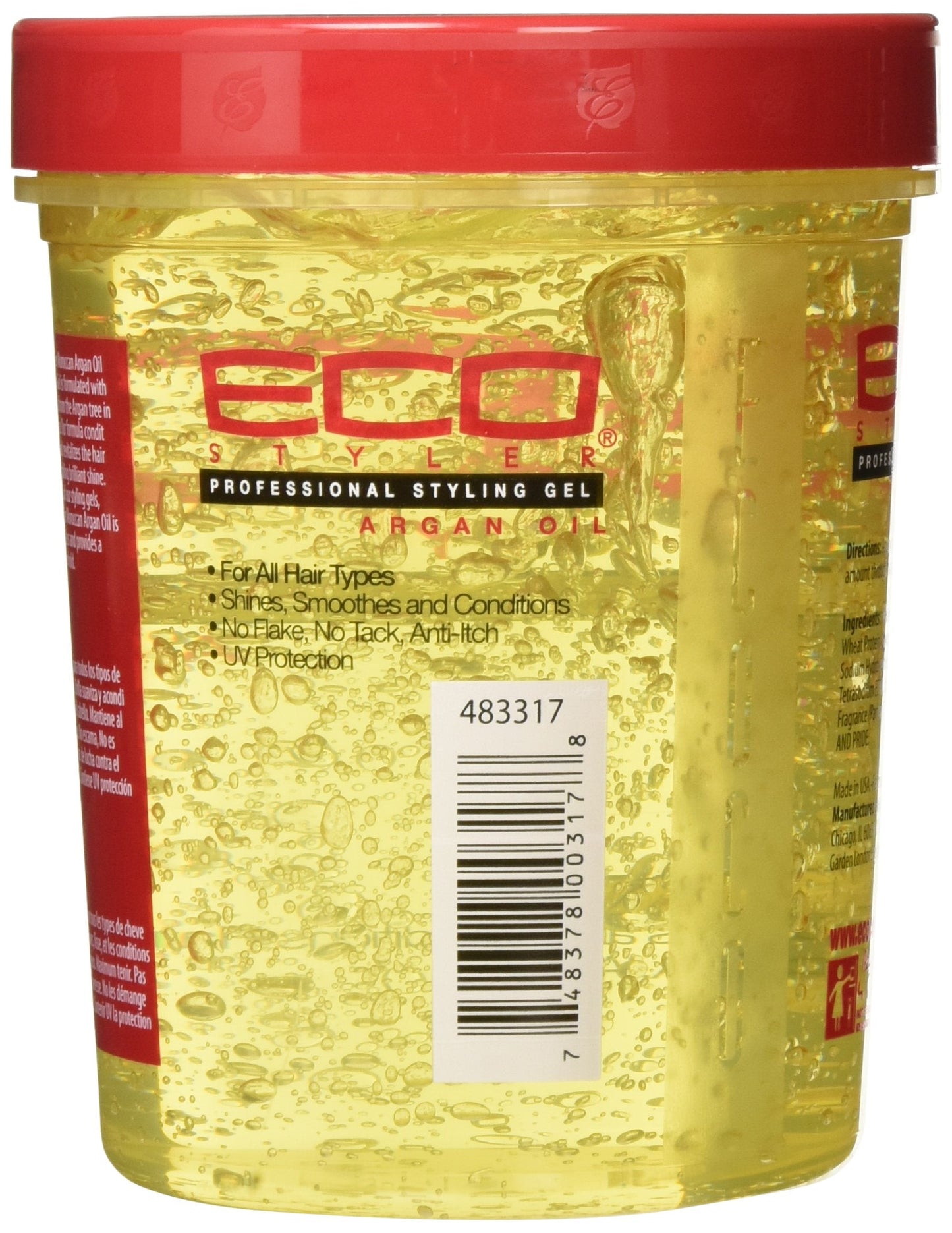 ECOCO Styling Gel With Argan Oil, 32 oz., Pack Of 2 Beauty & Personal Care ECOCO