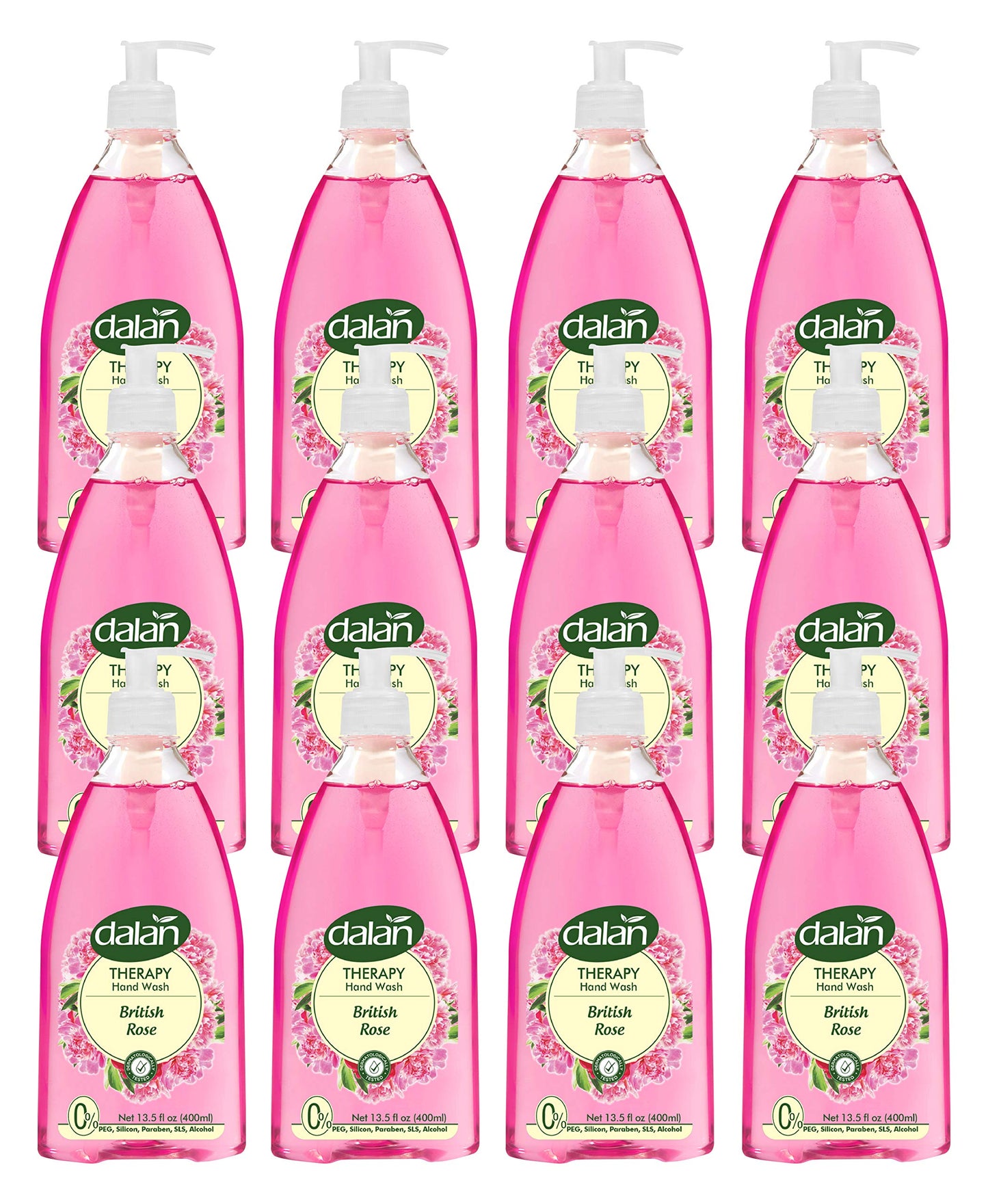 Dalan Therapy British Rose Ultra Moisturizing Liquid Hand Soap for Normal and Dry Hands Fresh Clean and Soft Feeling (13.5 Fl Oz / 400 mL (Pack Beauty & Personal Care Dalan