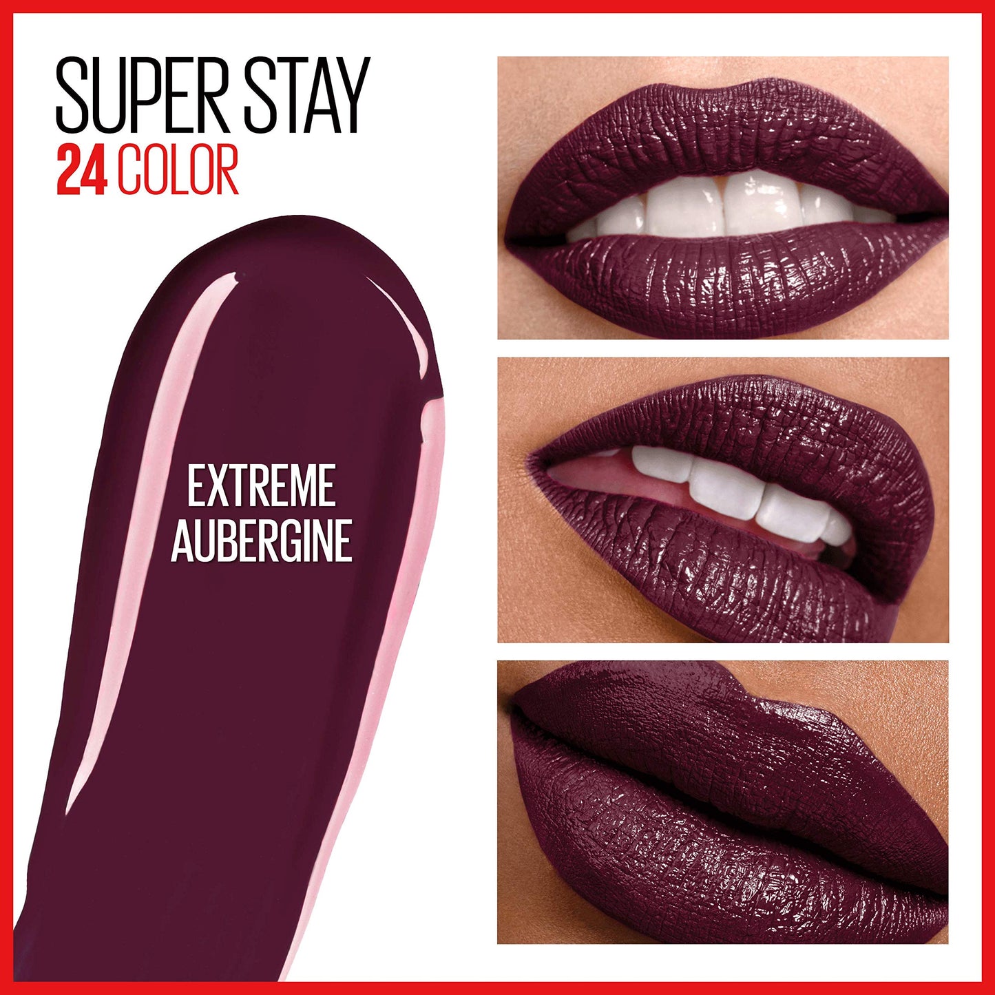 Maybelline SuperStay 24, 2-Step Liquid Lipstick, Extreme Aubergine Beauty & Personal Care MAYBELLINE