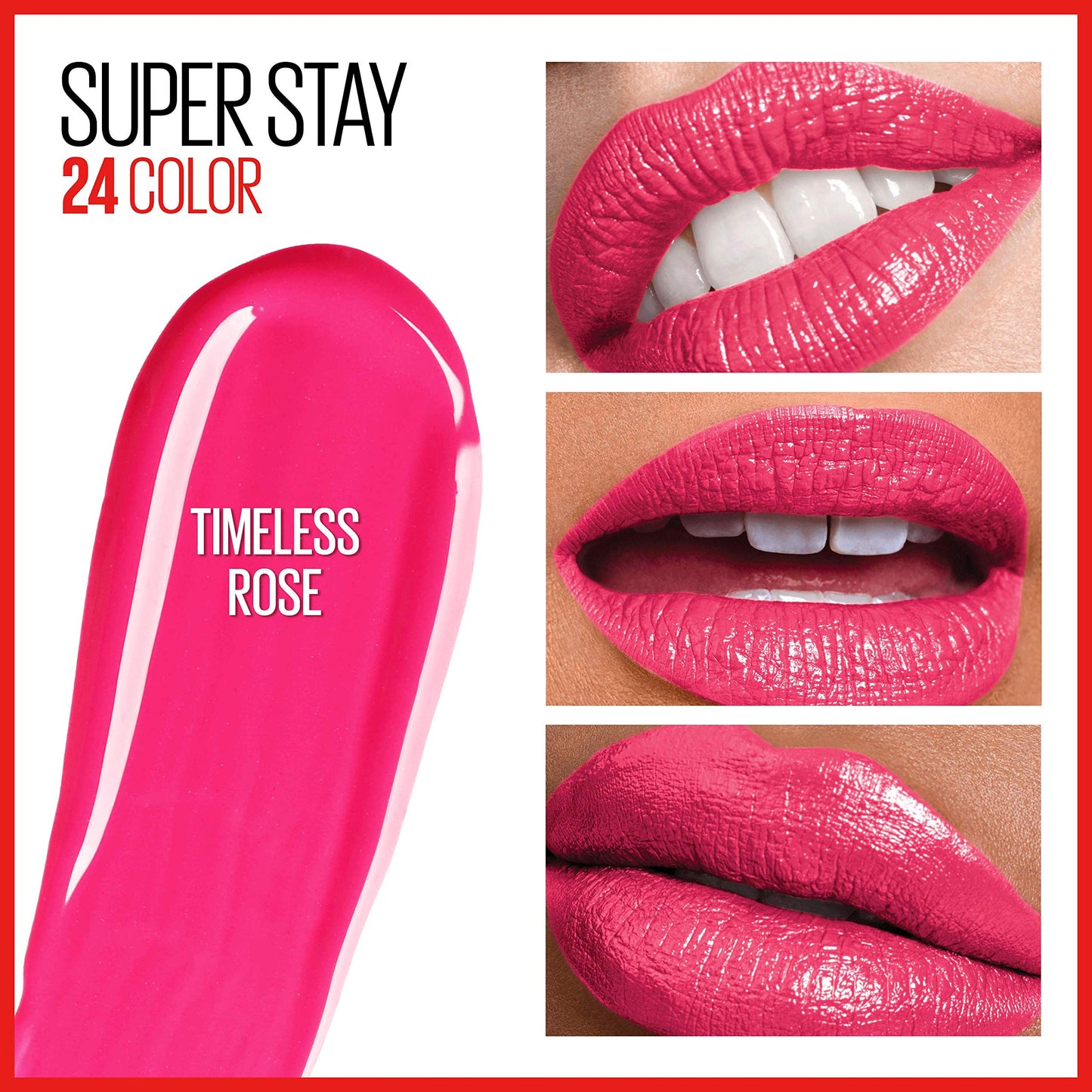 Maybelline Super Stay 24, 2-Step Liquid Lipstick Makeup, Long Lasting Highly Pigmented Color with Moisturizing Balm, Pink Goes On, Neon Pink, 1 Count Beauty & Personal Care MAYBELLINE