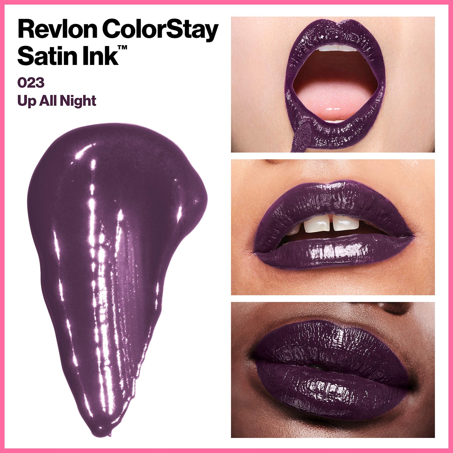 Revlon ColorStay Satin Ink Liquid Lipstick, Longwear Rich Lip Colors, Formulated with Black Currant Seed Oil, 023 Up All Night, 0.17 fl oz Beauty & Personal Care REVLON