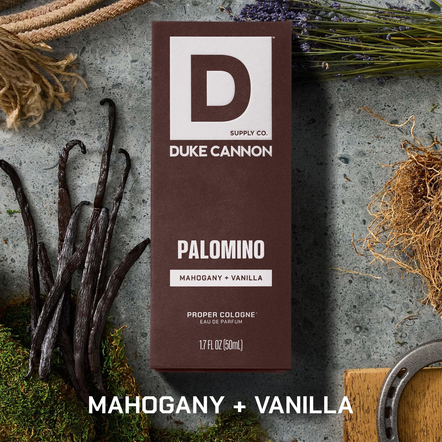 Duke Cannon Proper Cologne Palomino | Men's Eau de Parfum | Mahogany and Vanilla | Subtle, Long-Lasting Natural Scent | 1.7 fl oz Beauty & Personal Care Duke Cannon Supply Co.