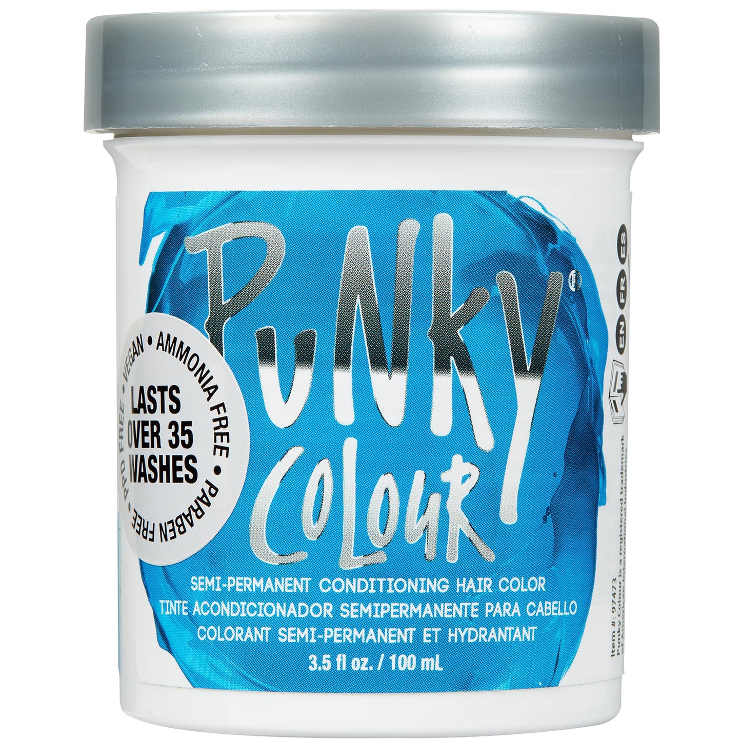 Punky Colour Semi Permanent Hair Color - Conditioning Blue Hair Dye for Vibrant Blue Hairs, Vegan, Cruelty-Free, Lasts up to 35 Washes, 3.5 oz Beauty & Personal Care Punky