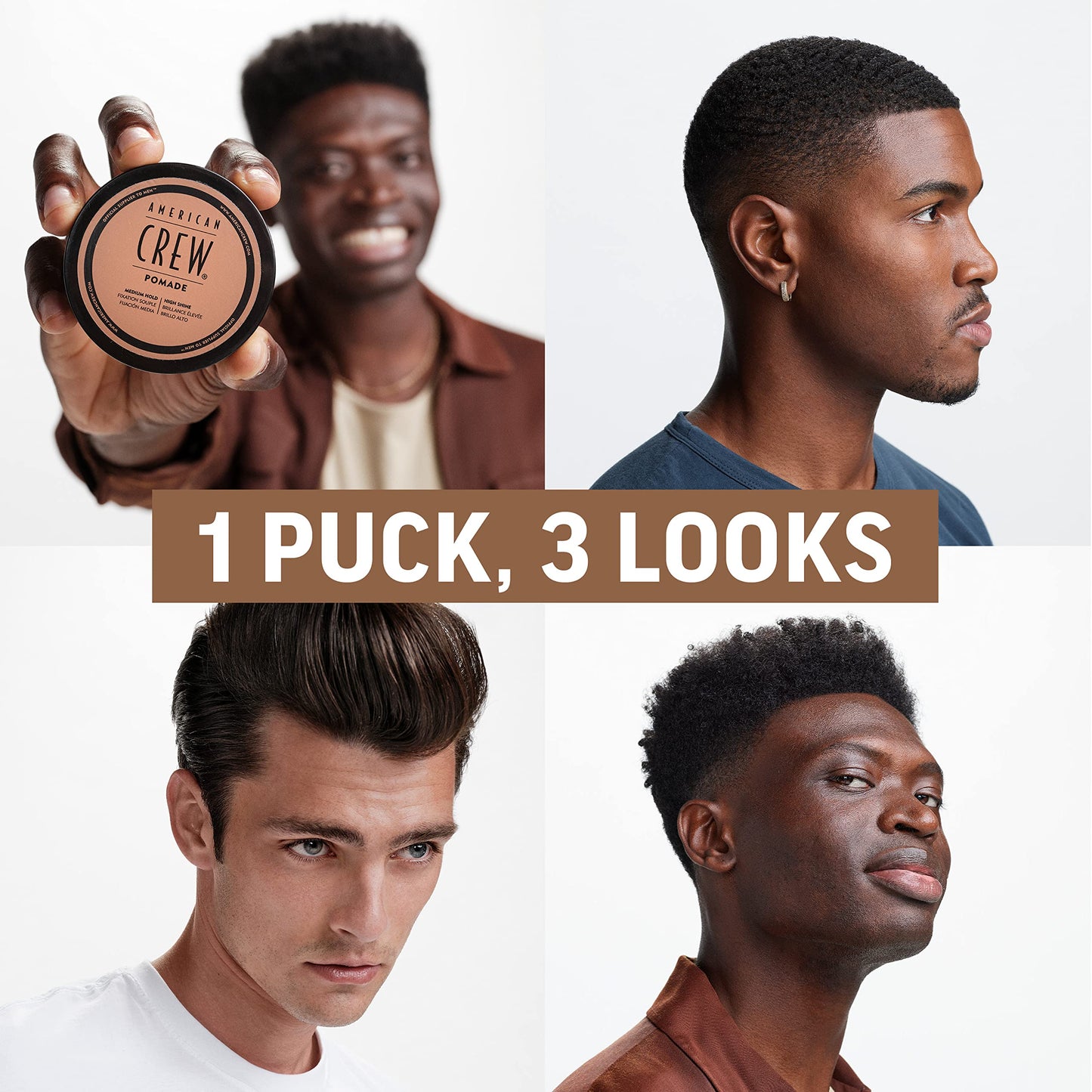 American Crew Men's Hair Pomade, Like Hair Gel with Medium Hold & High Shine, Travel Size, Duo Gift Set Beauty & Personal Care AMERICAN CREW
