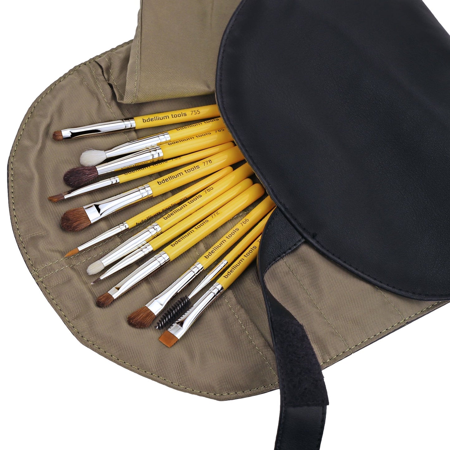 Bdellium Tools Professional Makeup Brush Travel Series - Eyes 12pc. Brush Set with Roll-Up Pouch Beauty & Personal Care bdellium tools