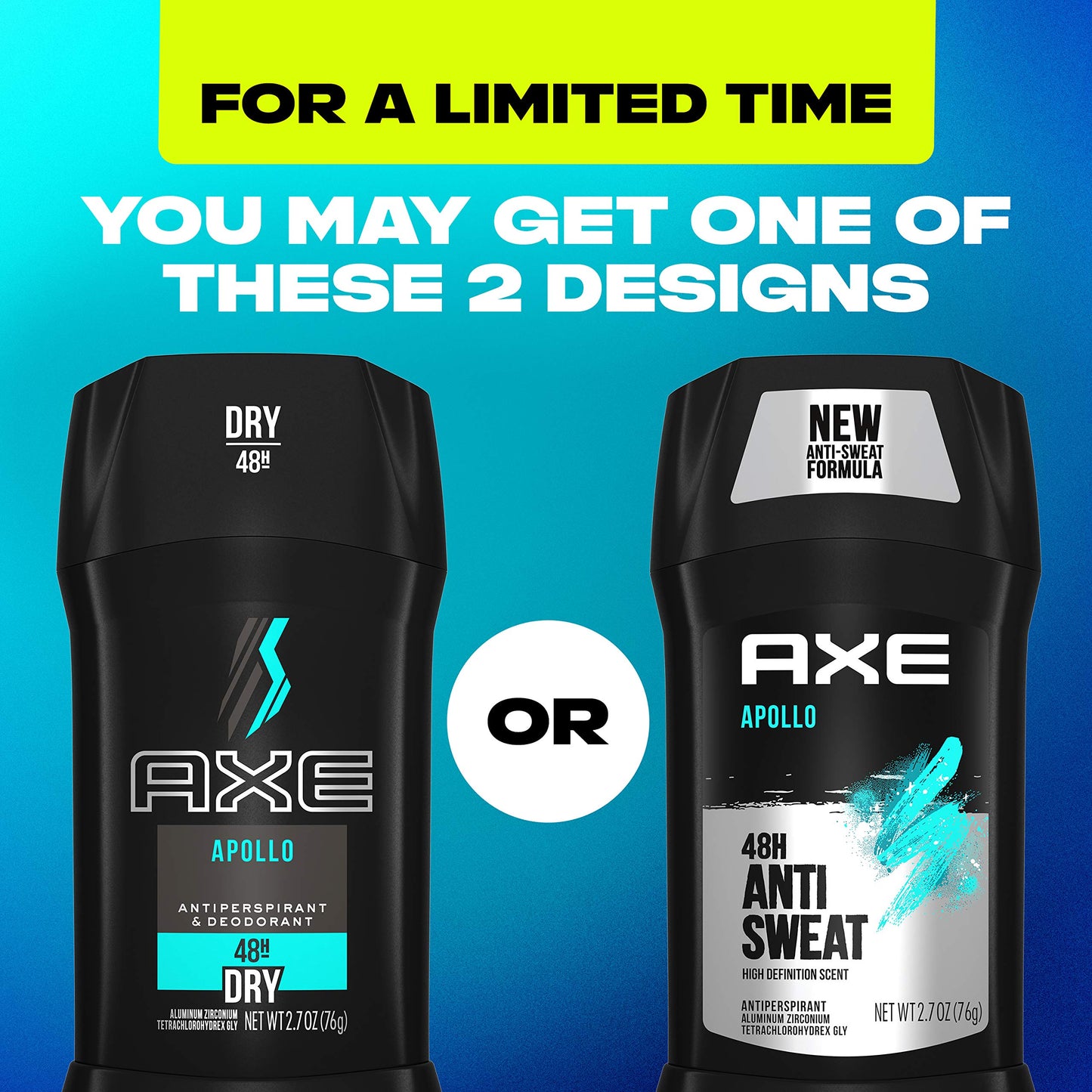 AXE Antiperspirant Deodorant Stick for Men Apollo 2.7 oz Beauty and Personal Care AXE
