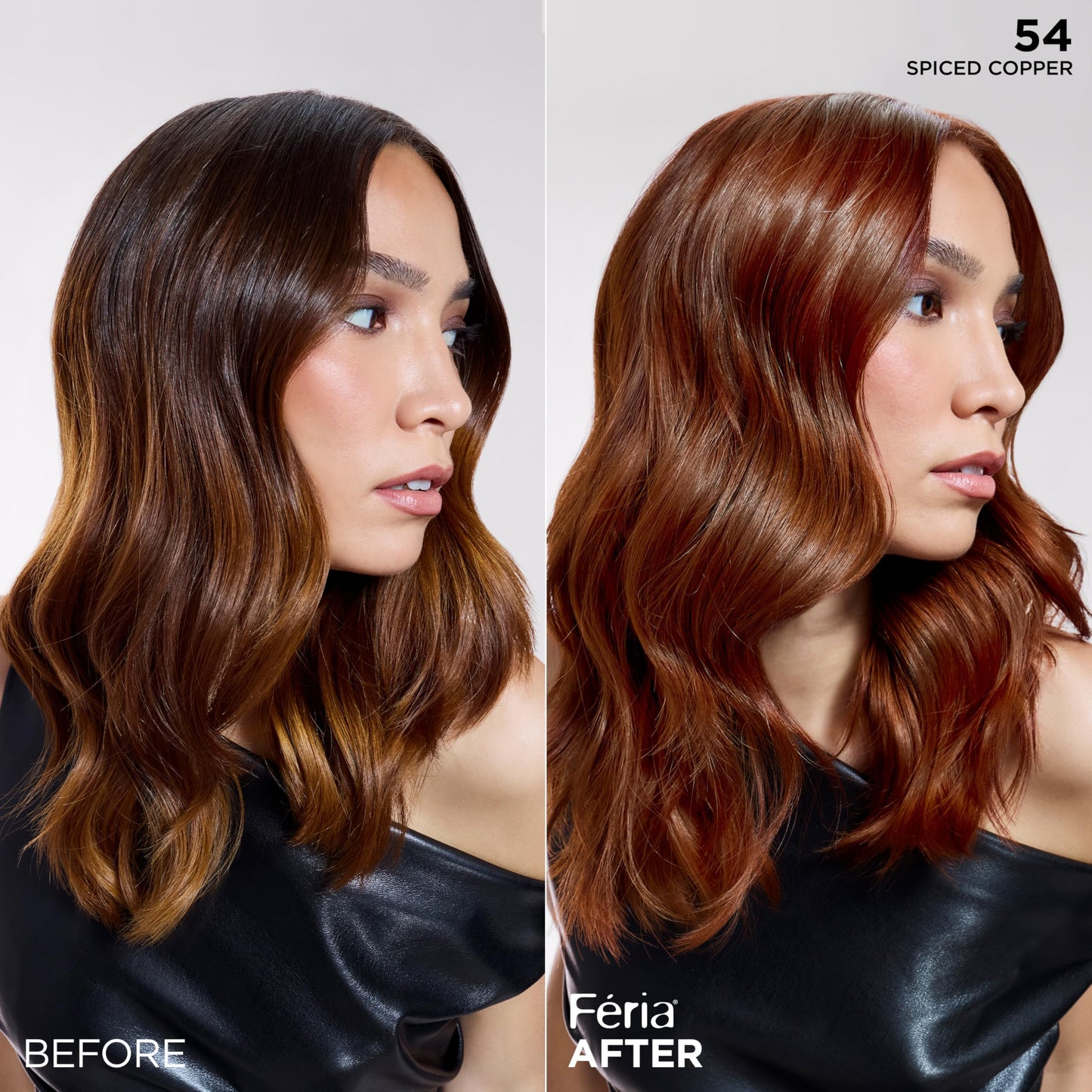 L'Oreal Paris Feria Multi-Faceted Shimmering Permanent Hair Color, High Intensity Hair Dye for 3X Highlights, 54 Spiced Copper, 1 Kit Beauty & Personal Care L'Oreal Paris