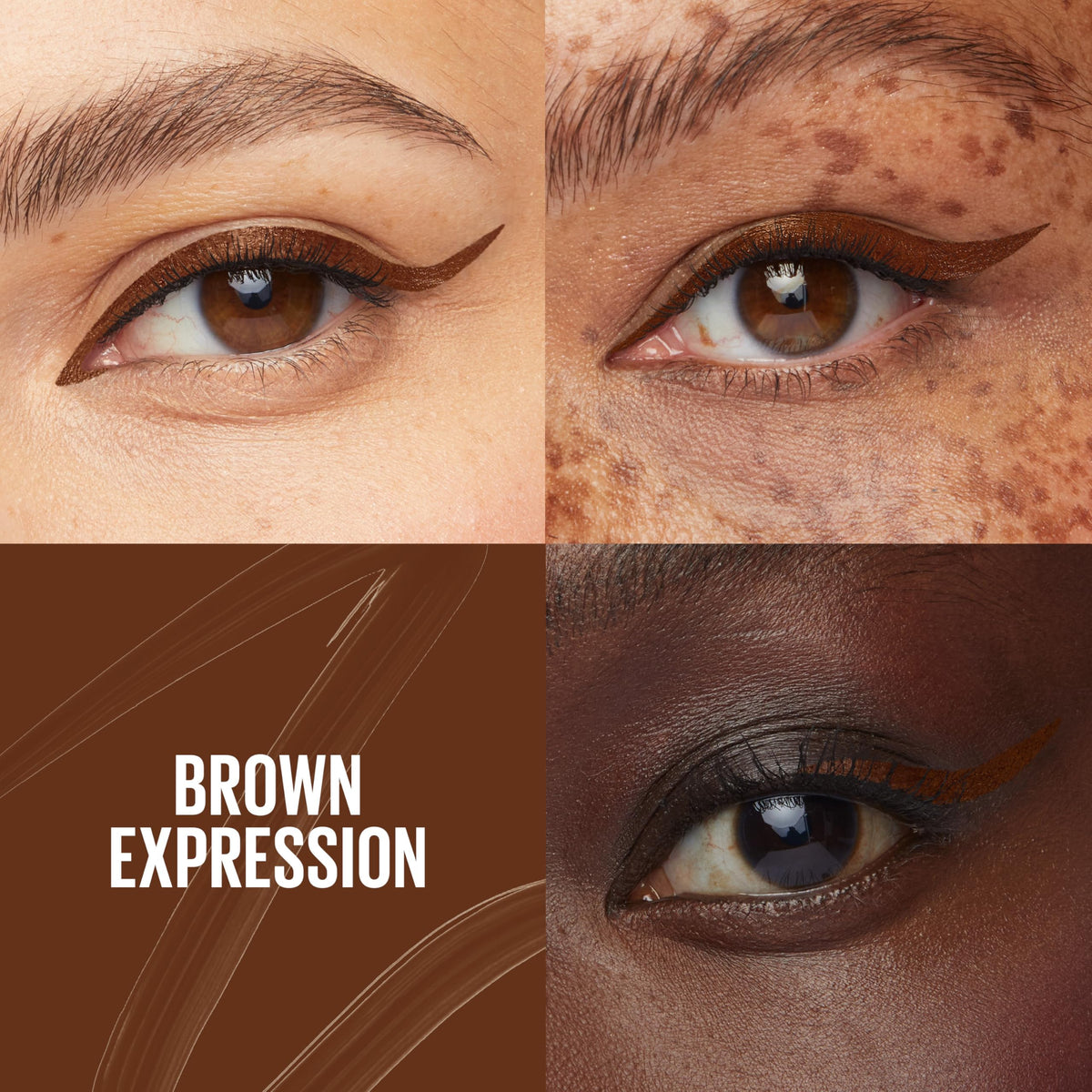 MAYBELLINE Tattoo Studio Dip-Ink Liquid Eyeliner, Waterproof Eyeliner With Up to 24 Hour Wear, Brown Expression, 1 Count