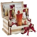 French Vanilla Bath Set Essential Bath and Body Basket: 2 Vanilla Bath Bombs, Body Lotion, Body Spray, Bath Salts, etc in a Wooden Jewelry Box Gift Beauty & Personal Care Freida and Joe