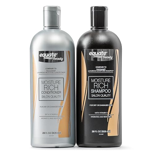 Equate Beauty Moisture Rich Shampoo & Conditioner, 28 fl oz, (Pack of 2) Beauty & Personal Care Equate