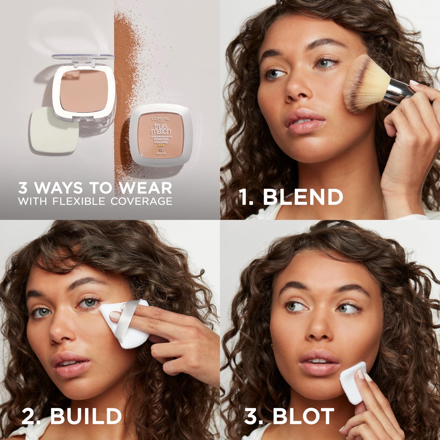 L'Oreal Paris True Match Super Blendable Oil Free Powder Foundation, W3 Light Medium, 0.33 oz, Packaging May Vary Beauty & Personal Care L'Oreal Paris