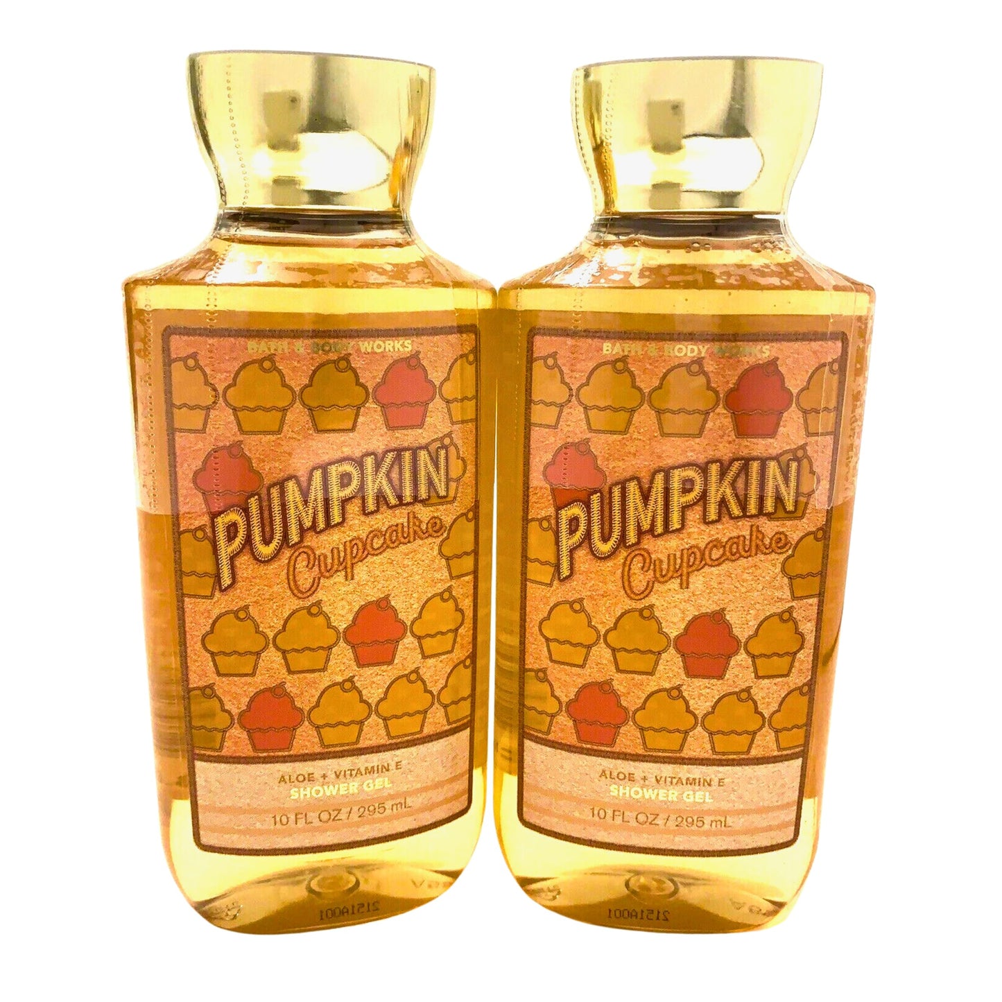 Bath & Body Works Shea + Vitamin E Shower Gel, Set of 2, 10oz Each (Pumpkin Cupcake) Beauty & Personal Care Bath & Body Works