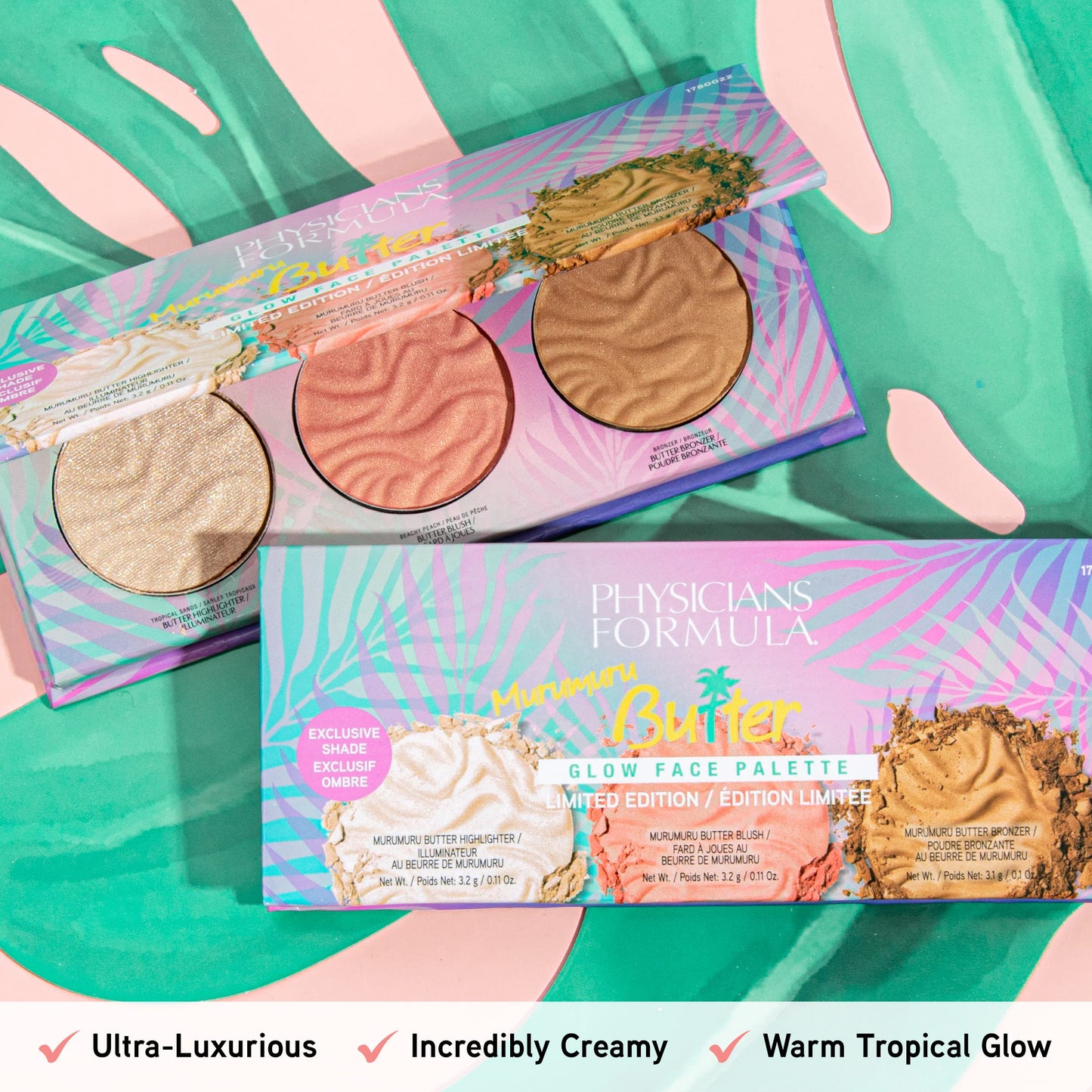 Physicians Formula Murumuru Butter Bronzer Face Powder Makeup Set, Dermatologist Tested, Vegan & Cruelty-Free - Glow Face Palette Beauty & Personal Care Physicians Formula