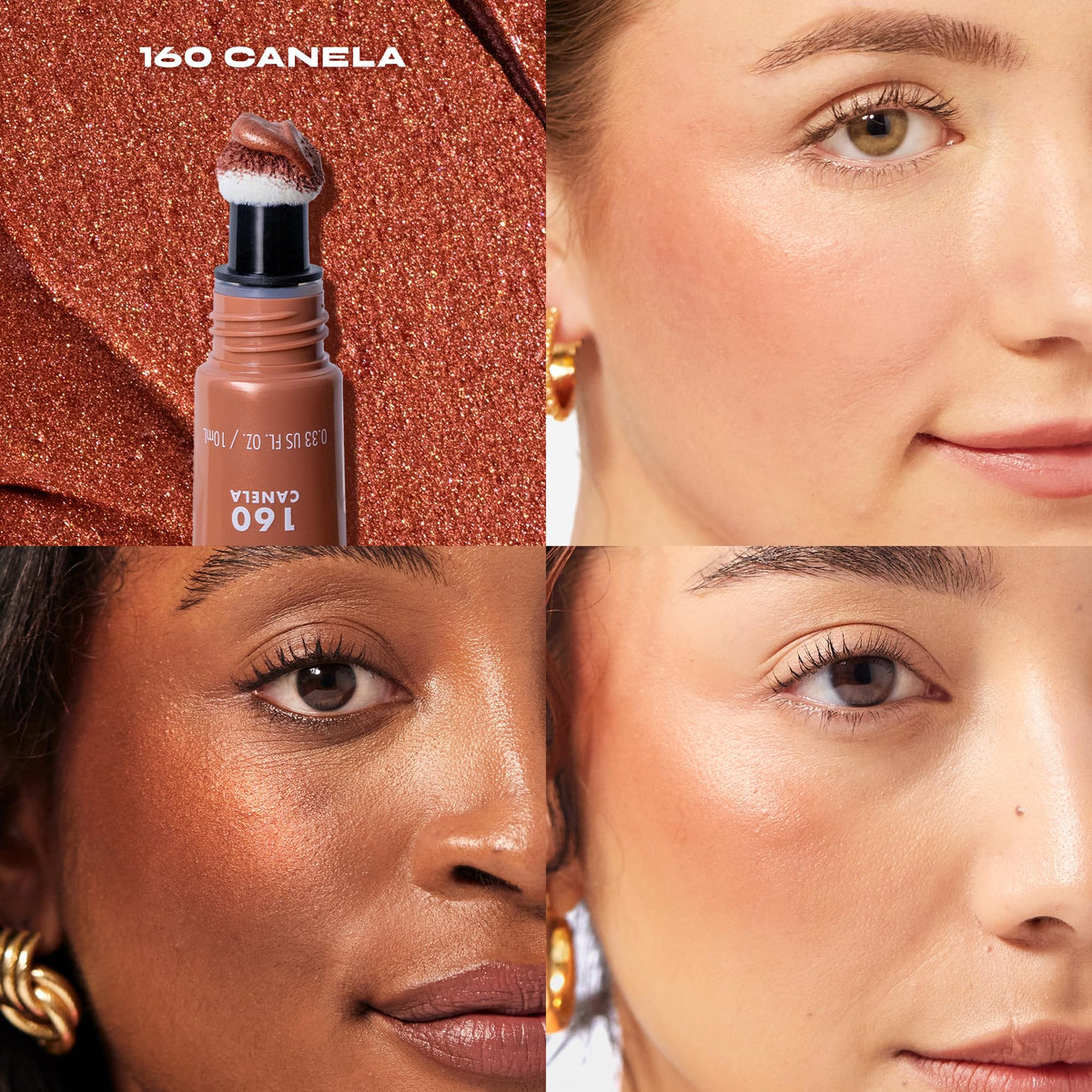 Milani Cheek Kiss Blush + Glow, Liquid Blush and Highlighter - Canela