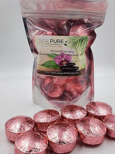 Spa Pure Lavender Aromatherapy Shower Bombs: With 100% Natural/Organic Essential Oils - Transform Your Shower - Transform Your Mood (8 Count) Pack… Beauty & Personal Care Spa Girl/Spa Pure