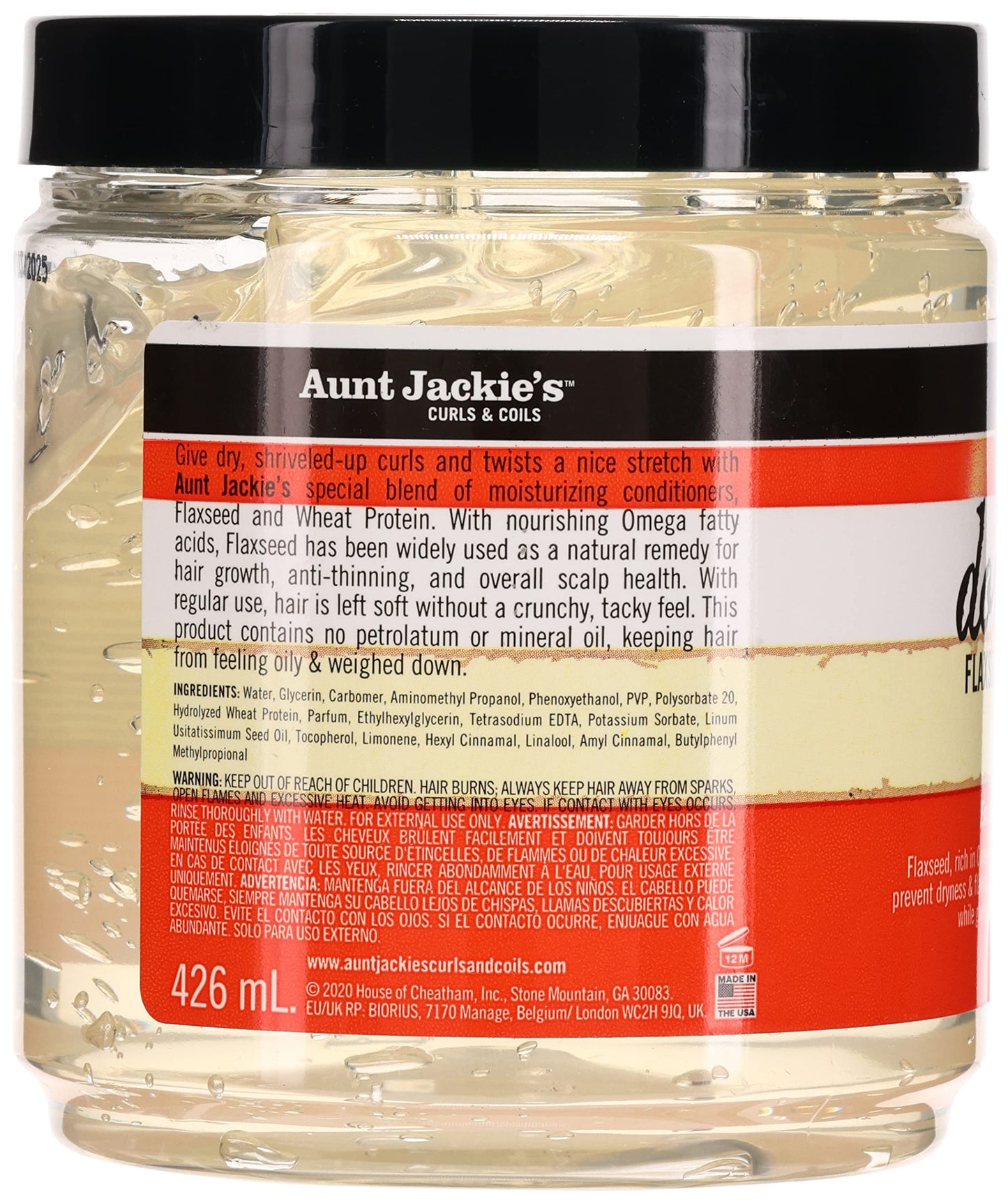 Aunt Jackie's Don't Shrink Flaxseed Elongating Curling Gel, 15 oz (Pack of 3) Beauty & Personal Care Aunt Jackie's