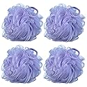 iboodi 60g/pcs Purple Mesh Bath Sponge Shower Pouf Loofahs Shower Puff Pack of 4 (Purple) Beauty & Personal Care iboodi