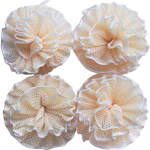 Super Exfoliating Home Spa Weave Loofah Shower Sponge Pouf Mesh Brush - Bath Spa Puff Scrubber Ball - Face Body Poof - Rich Foams Bubble?4.7" Each? Beauty & Personal Care Mr.Cui'shop