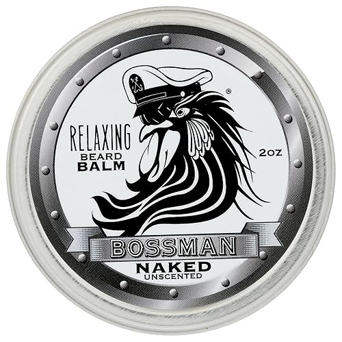 Bossman Relaxing Beard Balm for Men (Naked - Unscented) - Tames, Relaxes, Thickens & Softens for Ultimate Beard Care - Made in USA Beauty & Personal Care Bossman
