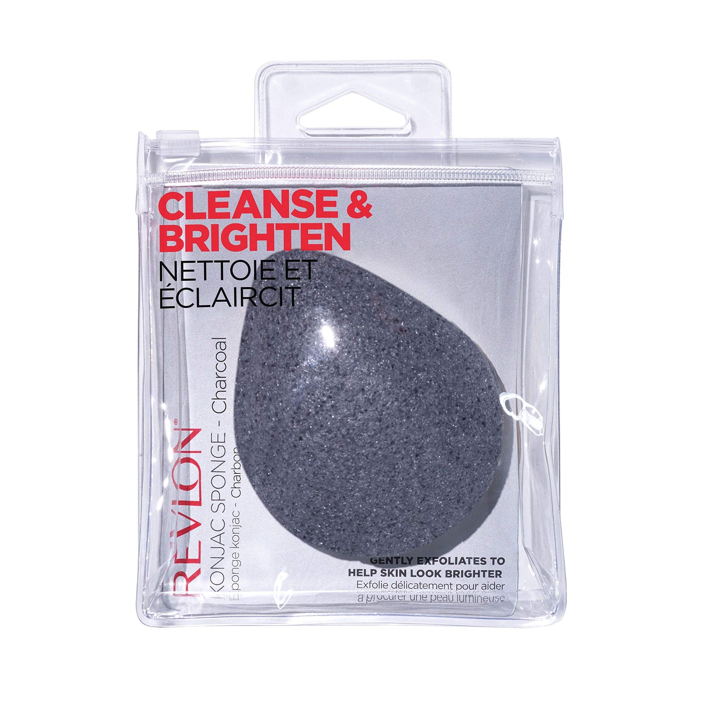 REVLON Konjac Sponge Charcoal - Facial Cleansing, Exfoliation - Round - Rubber - Black Beauty & Personal Care REVLON