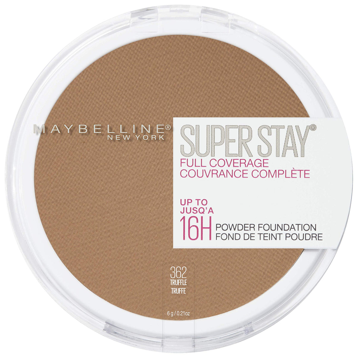 Maybelline Super Stay Full Coverage Powder Foundation Makeup, Up to 16 Hour Wear, Soft, Creamy Matte Foundation, Truffle, 1 Count Beauty & Personal Care MAYBELLINE