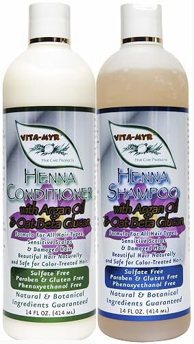 Vitamyr Henna Care Set 16 Oz Natural Shampoo & 16 Oz Natural Conditioner Vibrant Color Care & Nourishment for Gorgeous Tresses Beauty & Personal Care VITA-MYR