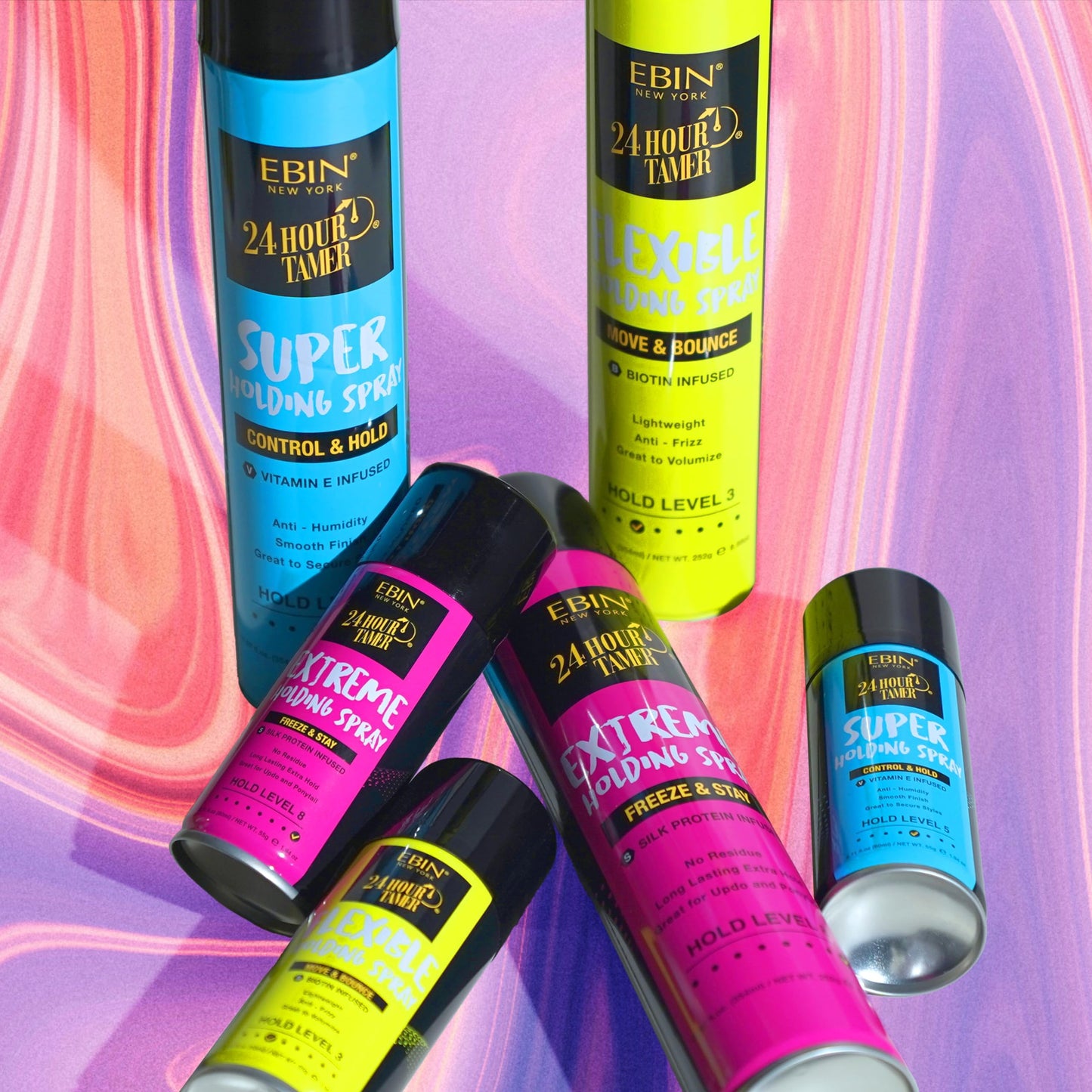 EBIN NEW YORK 24 Hour Tamer Super Holding Spray - Contol & Hold 1.94oz/ 80ml | Tames Frizz & Flyaway, Gives High Shine & Volume, All Day Hold Beauty & Personal Care EBIN NEW YORK