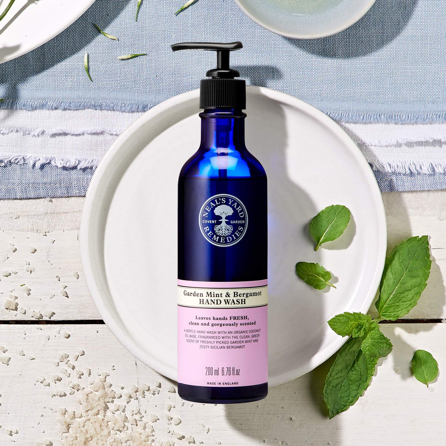 Neal's Yard Remedies Garden Mint & Bergamot Hand Wash | Refreshing Hand Soap | Certified Organic Hand Soap | 6.76 fl. oz. Beauty & Personal Care Neal's Yard Remedies