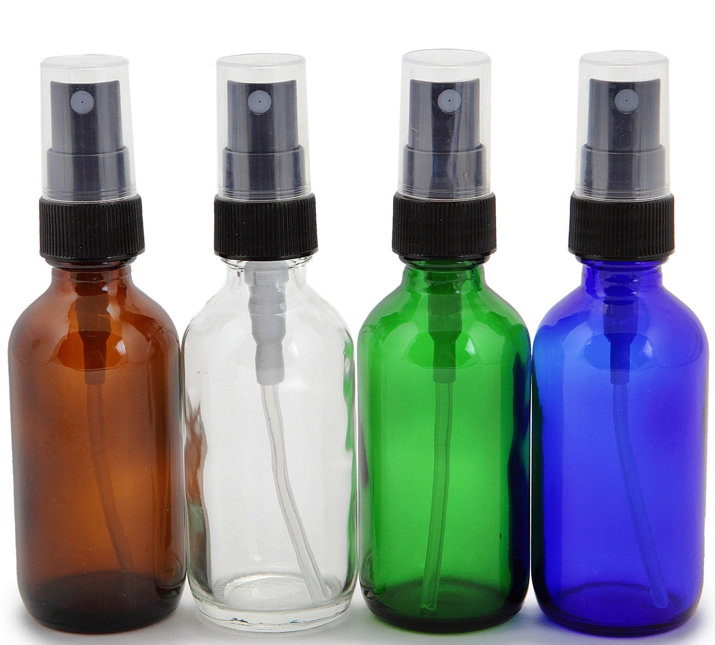 Vivaplex, 12, Assorted Colors, 2 oz Glass Bottles, with Black Fine Mist Sprayers Beauty & Personal Care Vivaplex