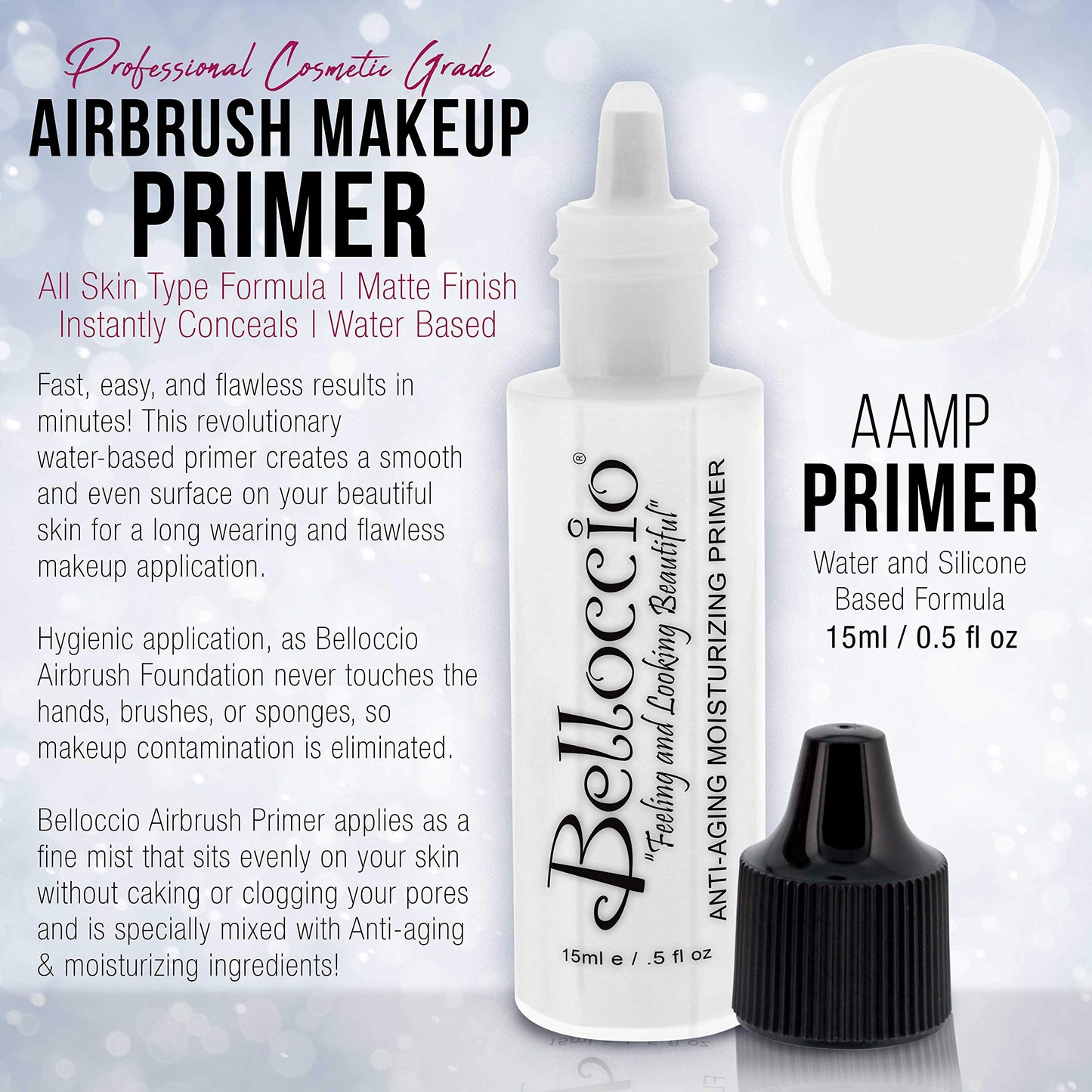 1/2 Ounce Bottle of Anti-Aging Moisturizing Primer (#AAMP) Belloccio's Profes... Beauty & Personal Care Belloccio