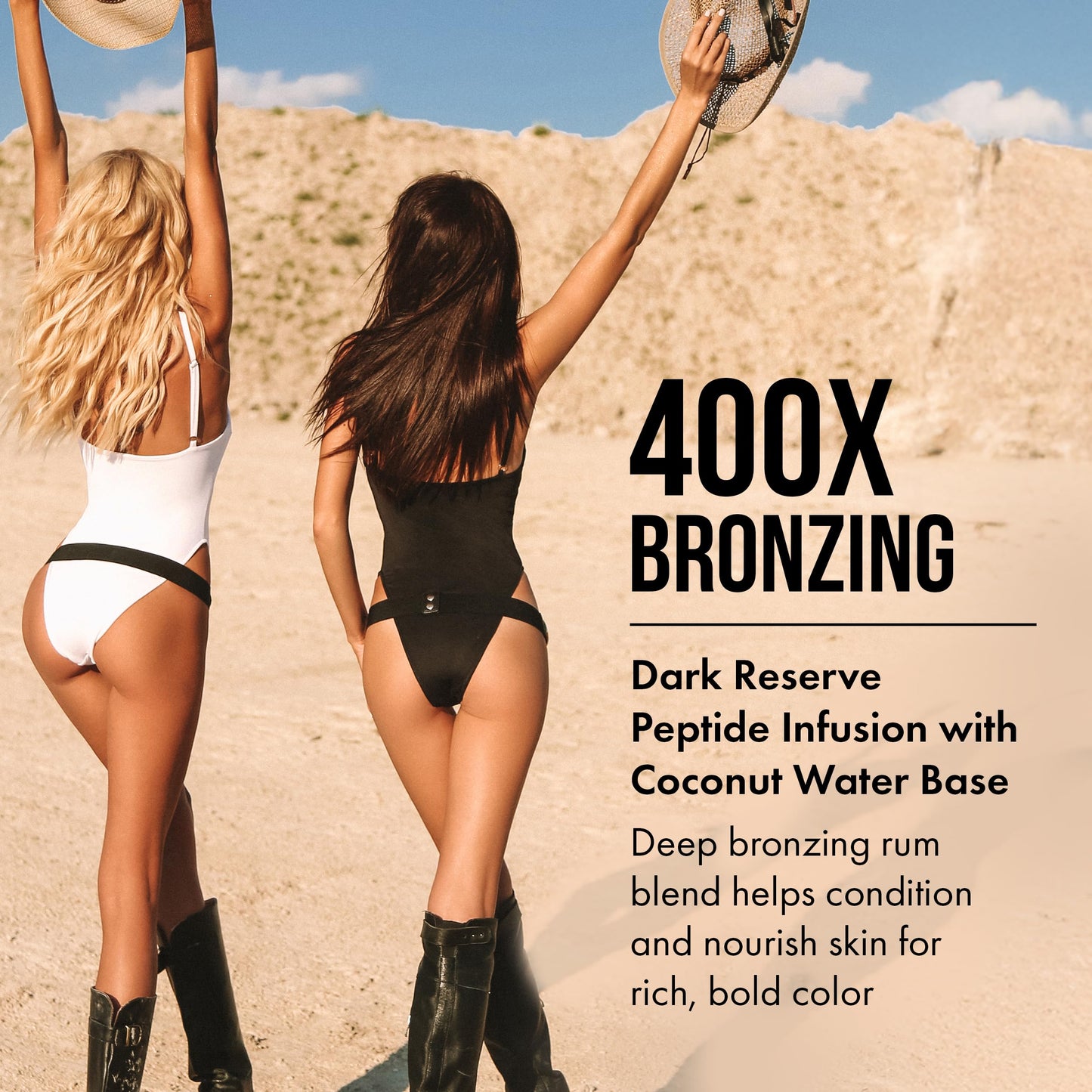 Tan Asz U Beach Black Rum Tanning Lotion, Double Shot 400X Bronzer, Dark Reserve Peptide Infusion, Luxe Indoor Tanning Lotion with Coconut Water Beauty & Personal Care Tan Asz U