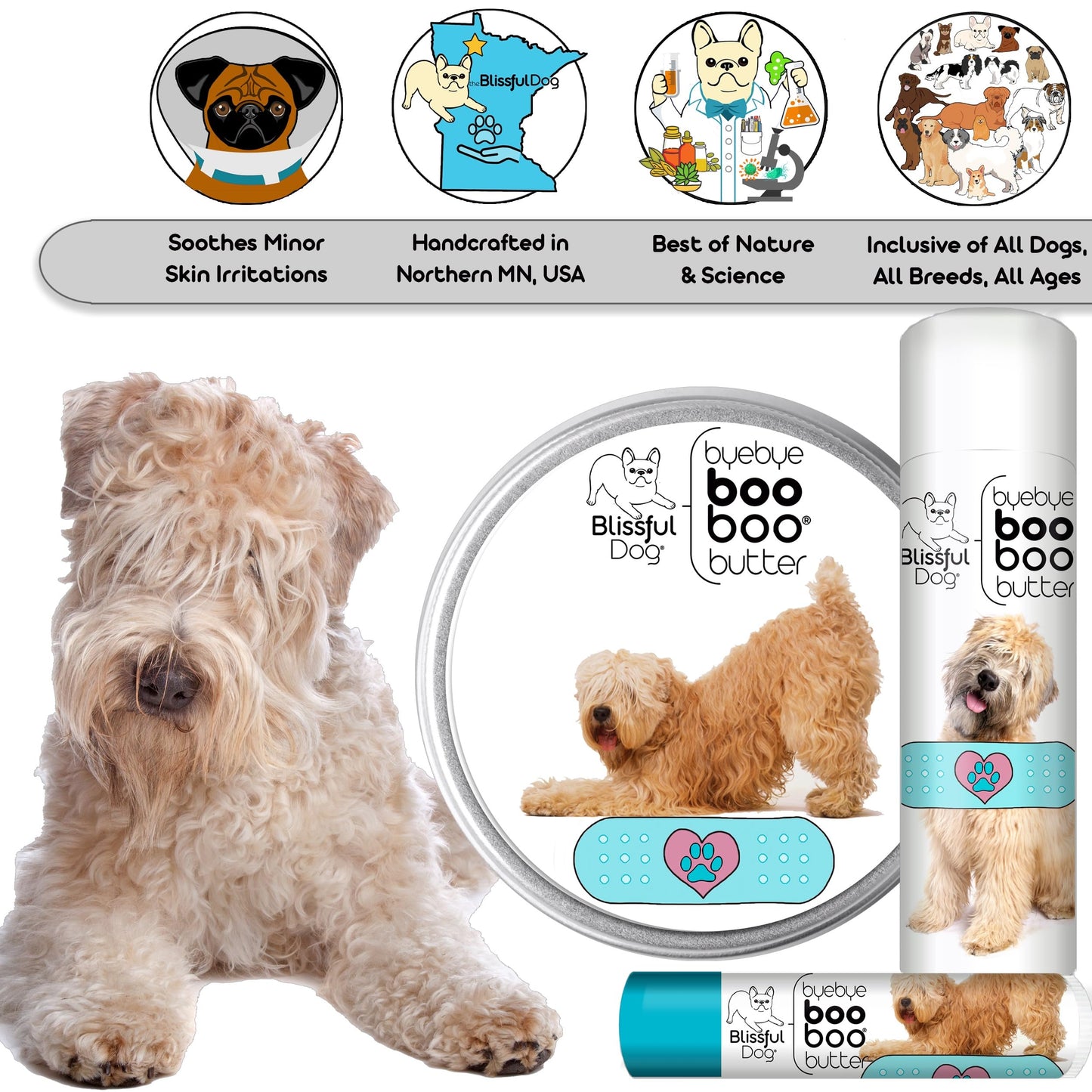 The Blissful Dog Soft Coated Wheaten Terrier Boo Boo Butter, 2 Ounce Beauty and Personal Care The Blissful Dog