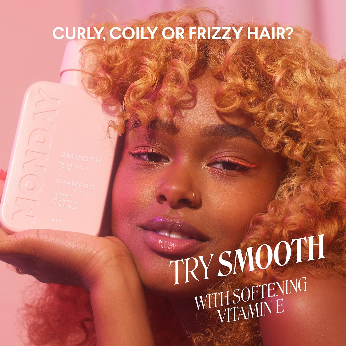 MONDAY HAIRCARE Smooth Shampoo + Conditioner Bathroom Set (2 Pack) 30oz Each for Frizzy, Coarse, and Curly Hair, Made from Coconut Oil, Shea Butter Beauty & Personal Care MONDAY HAIRCARE