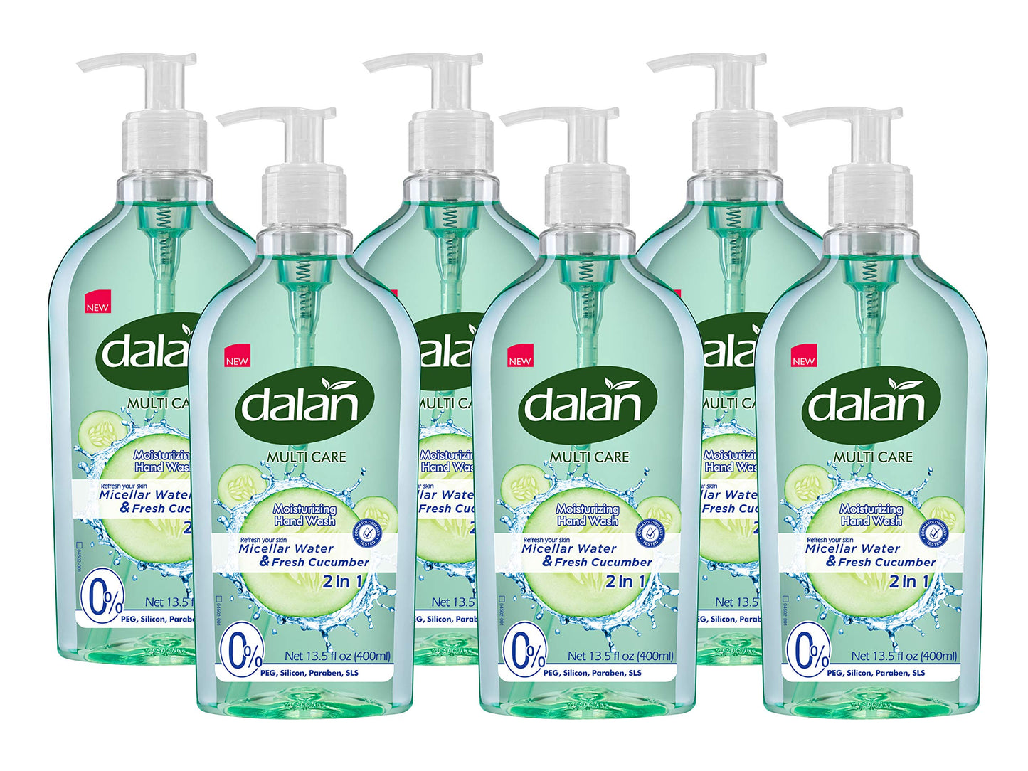 Dalan Fresh Cucumber Multicare Ultra Moisturizing Liquid Hand Soap for Normal and Dry Hands Fresh Clean and Soft Feeling (13.5 Fl Oz / 400 mL (Pack Beauty & Personal Care Dalan